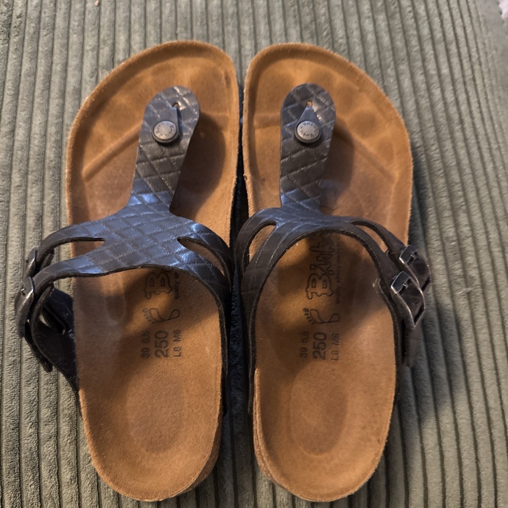 Birkenstock Gizeh Birko Flor Sandals US Men 6 Women 8 EUR 39 Hippie Casual Beach
